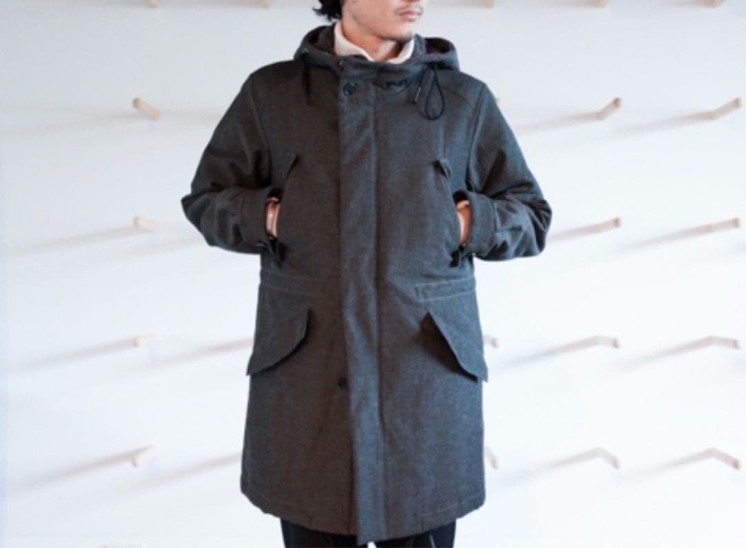 山内 裏ボア ミリタリーコート サイズ3 グレー 美品