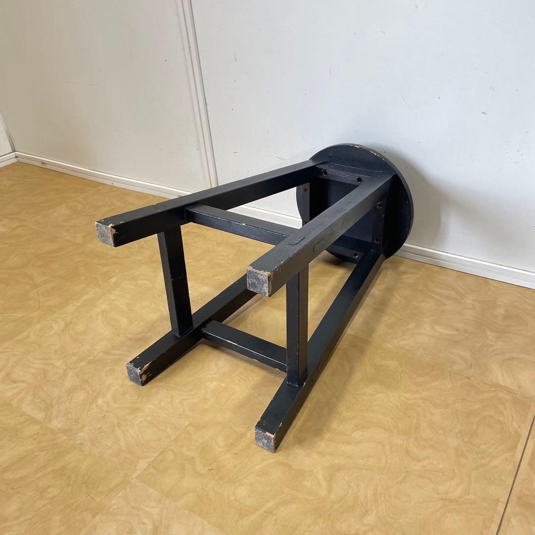 木製スツール 丸椅子 ハイスツール ビンテージ インダストリアル 黒 ブラック