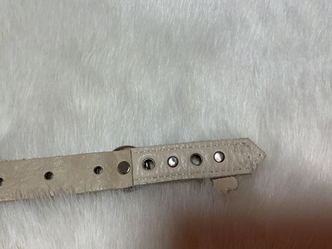 BUDDY BELT 3.5 パールベージュラインストーン付き