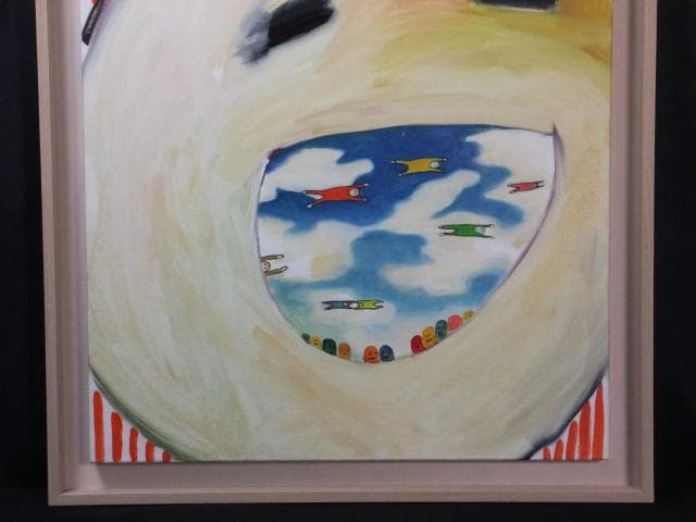 現代アート　高井戸優子　無署名『群衆のオノマトペ』アクリル絵具 0118E