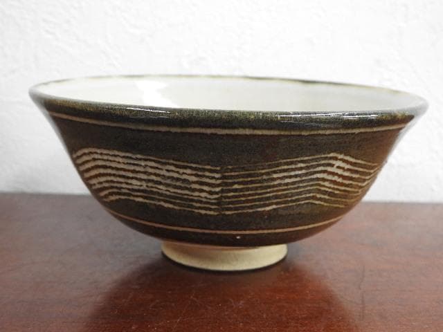 赤膚山茶碗　松田正柏　共箱　M889