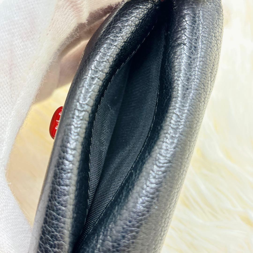 美品✨ミュウミュウ ラブレター マドラス ハート 三つ折り財布 ブラック 黒