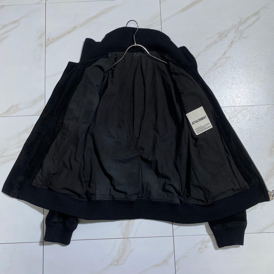 希少⭐︎アタッチメント レザースエード短丈シングルライダースブルゾン ダブルジップ