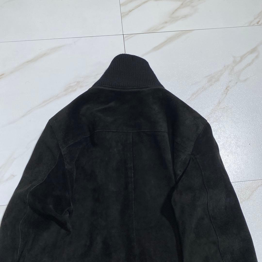 希少⭐︎アタッチメント レザースエード短丈シングルライダースブルゾン ダブルジップ