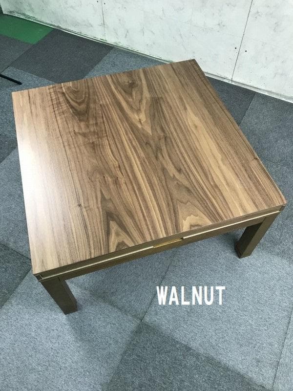 【新品】天板ツルツル天然木　引出し付きこたつ８０WNT
