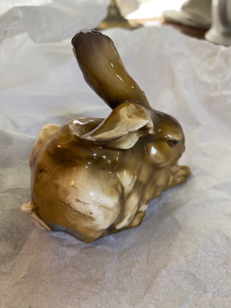 希少70sイタリアBepiTay作マジョリカ陶磁ウサギ・ジョゼッペ・タリアリオル