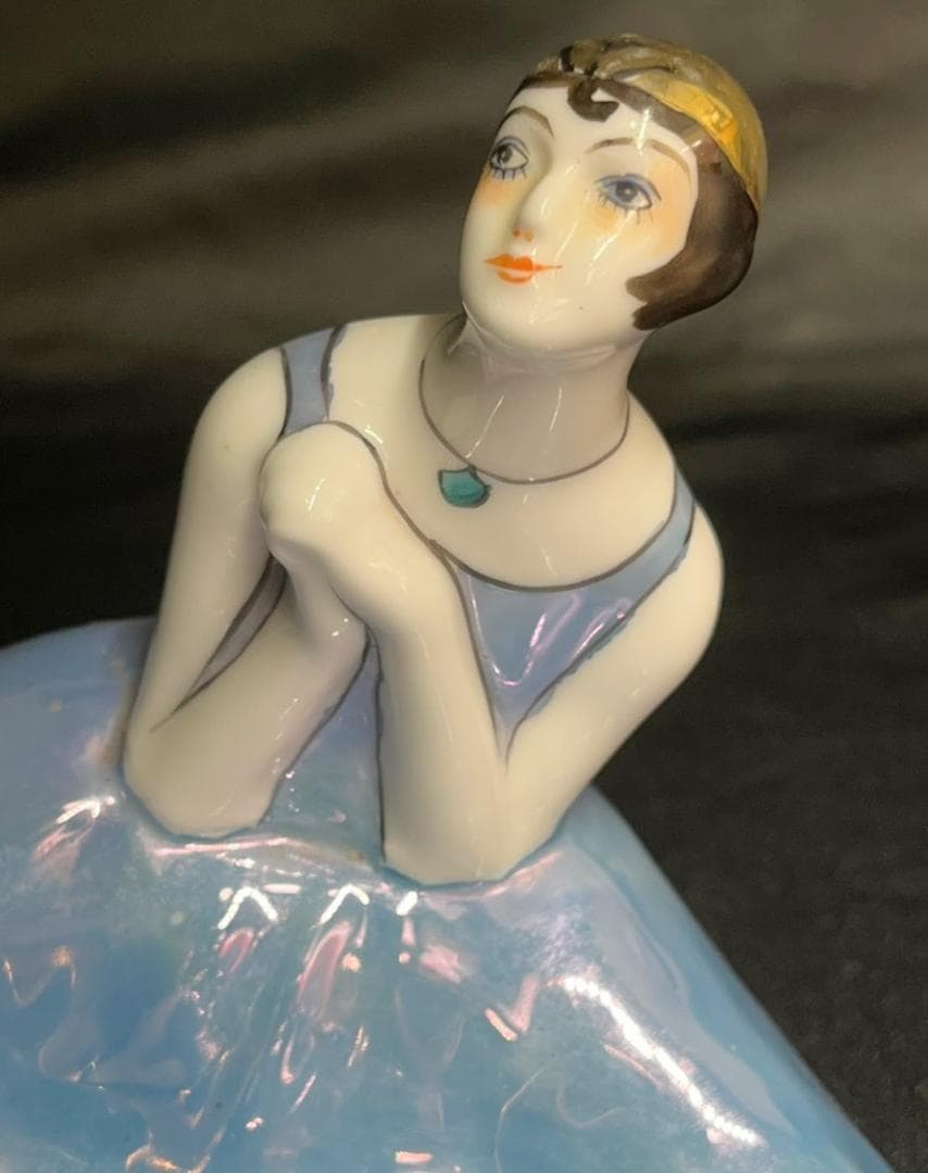 オールドノリタケ デコレディ ラスター彩 小物入れ 灰皿 アールデコ 婦人