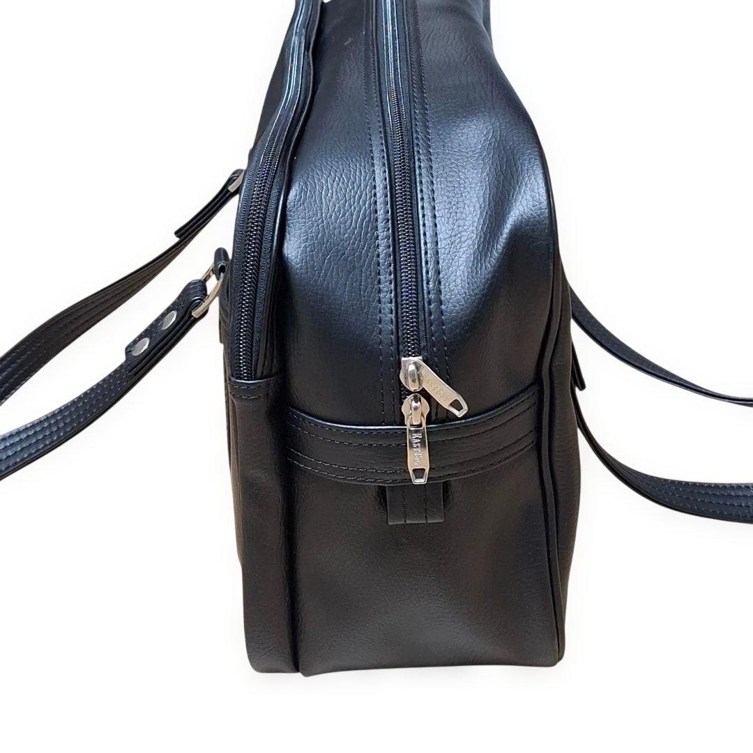 イーストボーイ　スクールバッグ　スクバ　Venus　ブラック　刺繍シルバー