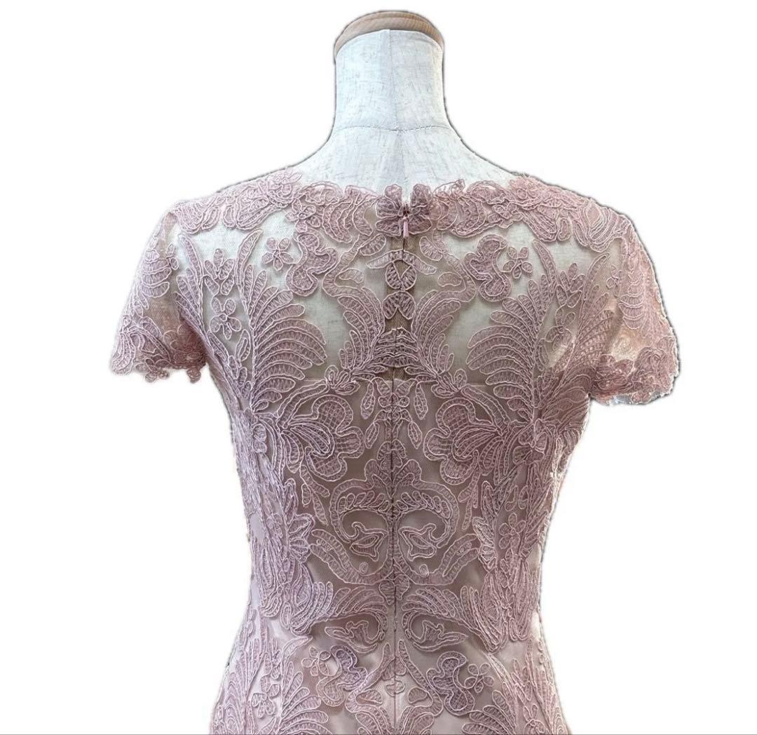 タダシジョージ レース ワンピース ピンク系 フォーマル　ドレス ０