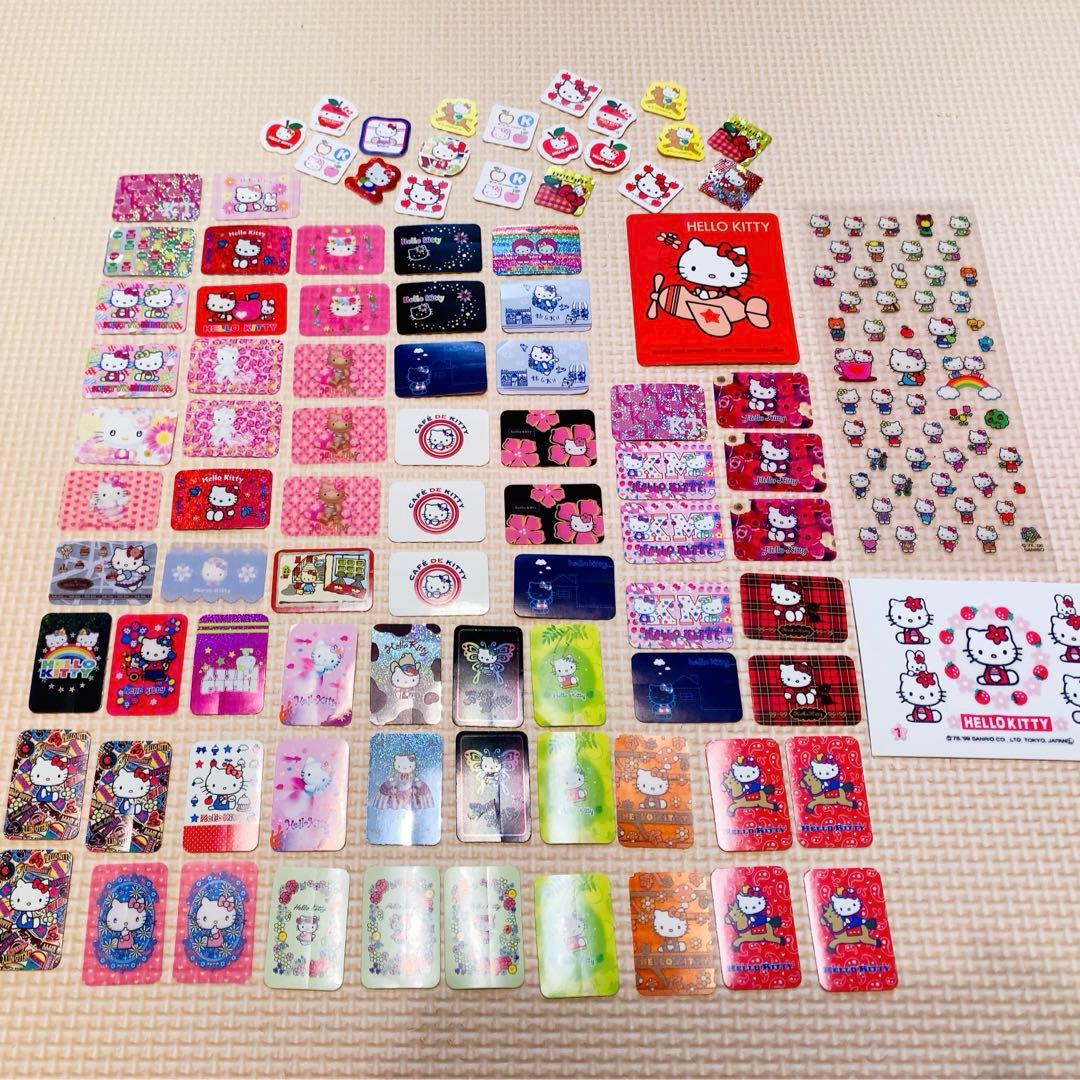 ハローキティ サンリオ シール ステッカー キラキラ 透明 92枚 おまけ付き♪