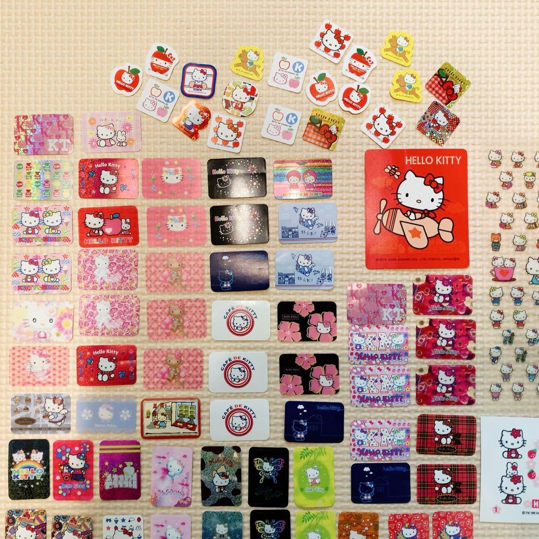 ハローキティ サンリオ シール ステッカー キラキラ 透明 92枚 おまけ付き♪