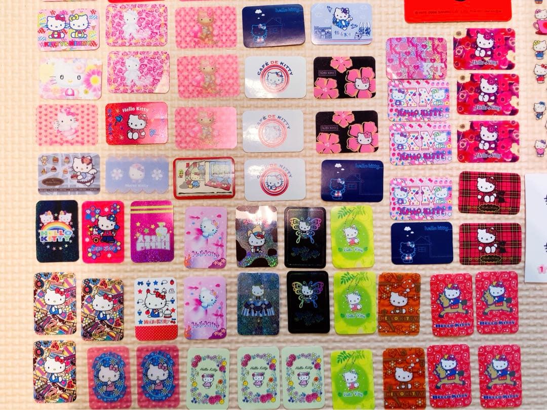 ハローキティ サンリオ シール ステッカー キラキラ 透明 92枚 おまけ付き♪