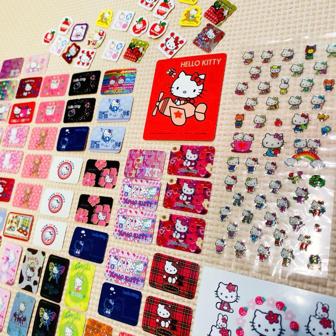 ハローキティ サンリオ シール ステッカー キラキラ 透明 92枚 おまけ付き♪