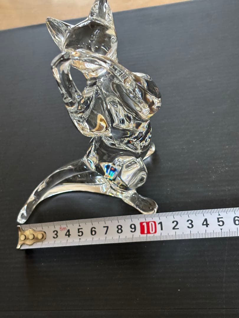 希少❣️色々なポーズが楽しめるバカラ アクロバット キャット クリスタル 美品