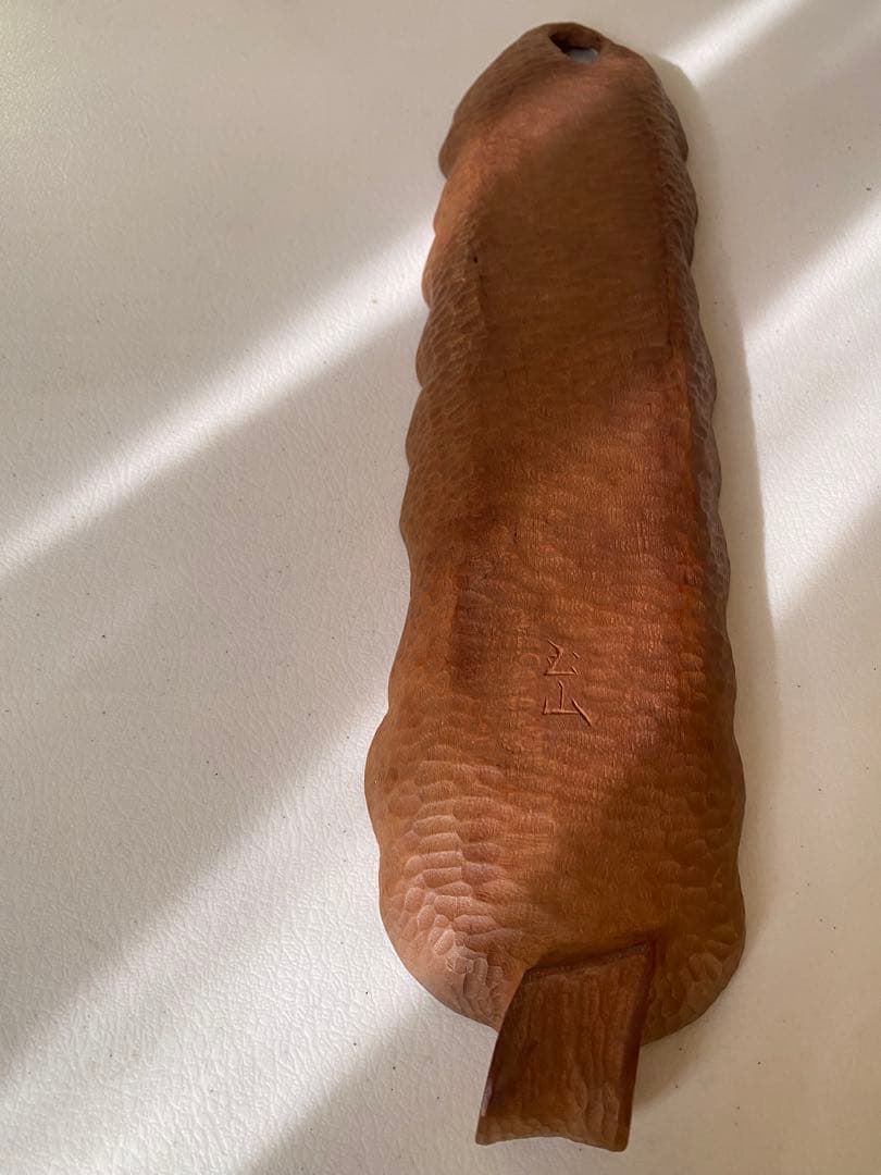 煎茶盆　木彫　在銘　葉盆　煎茶道具　茶道具