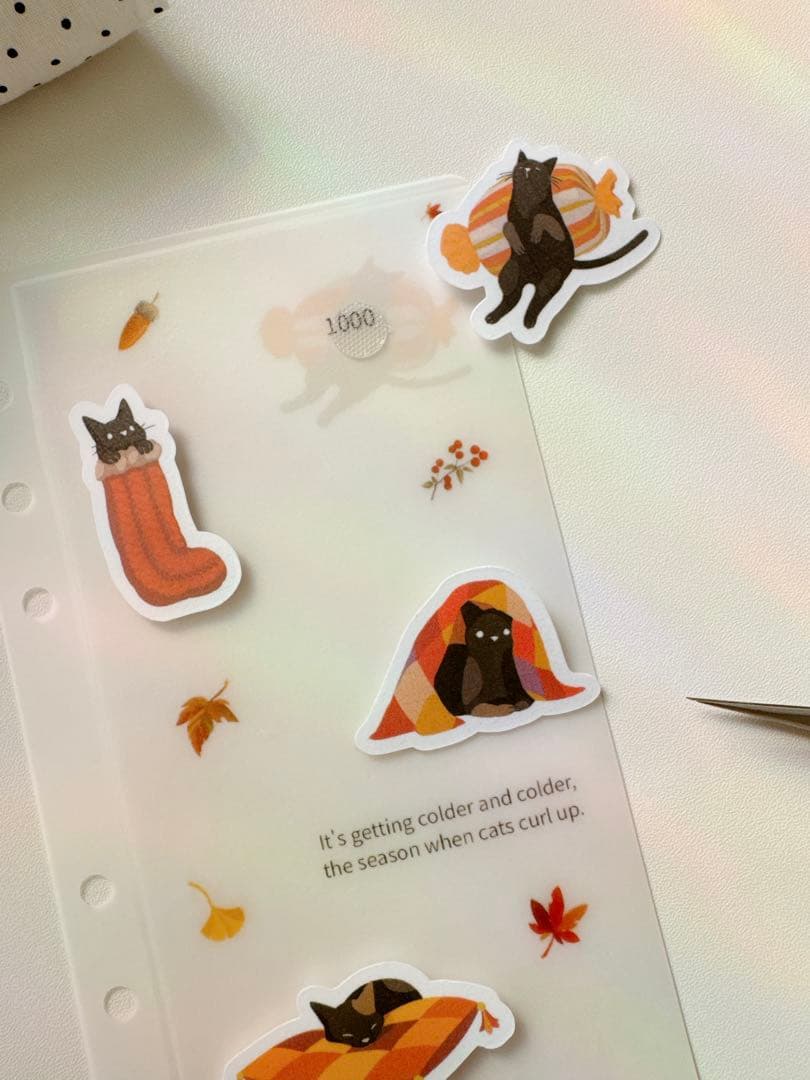 A6 refill Cat Autumn season 2100円