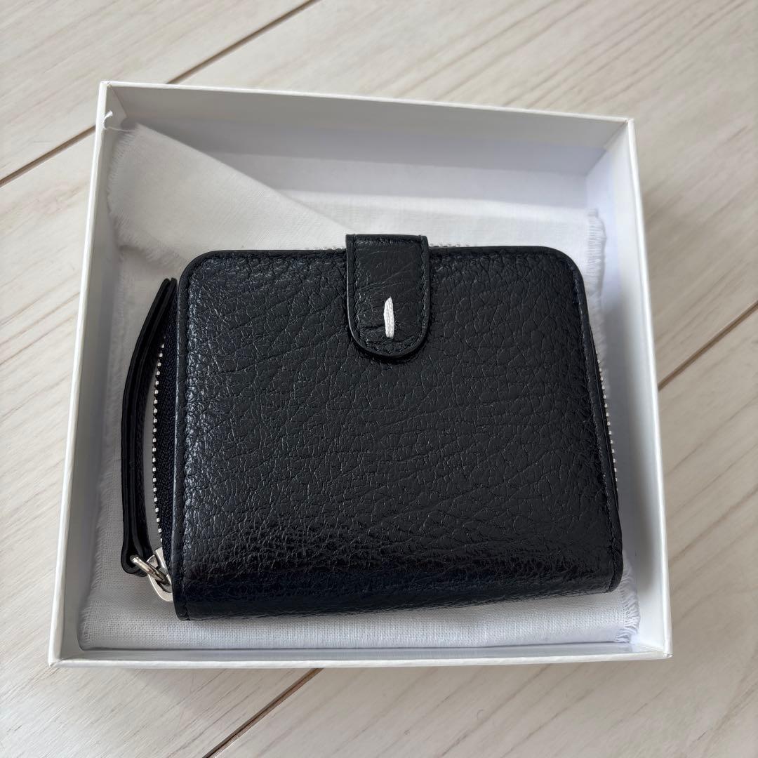 Maison Margiela 黒 レザー 二つ折り財布