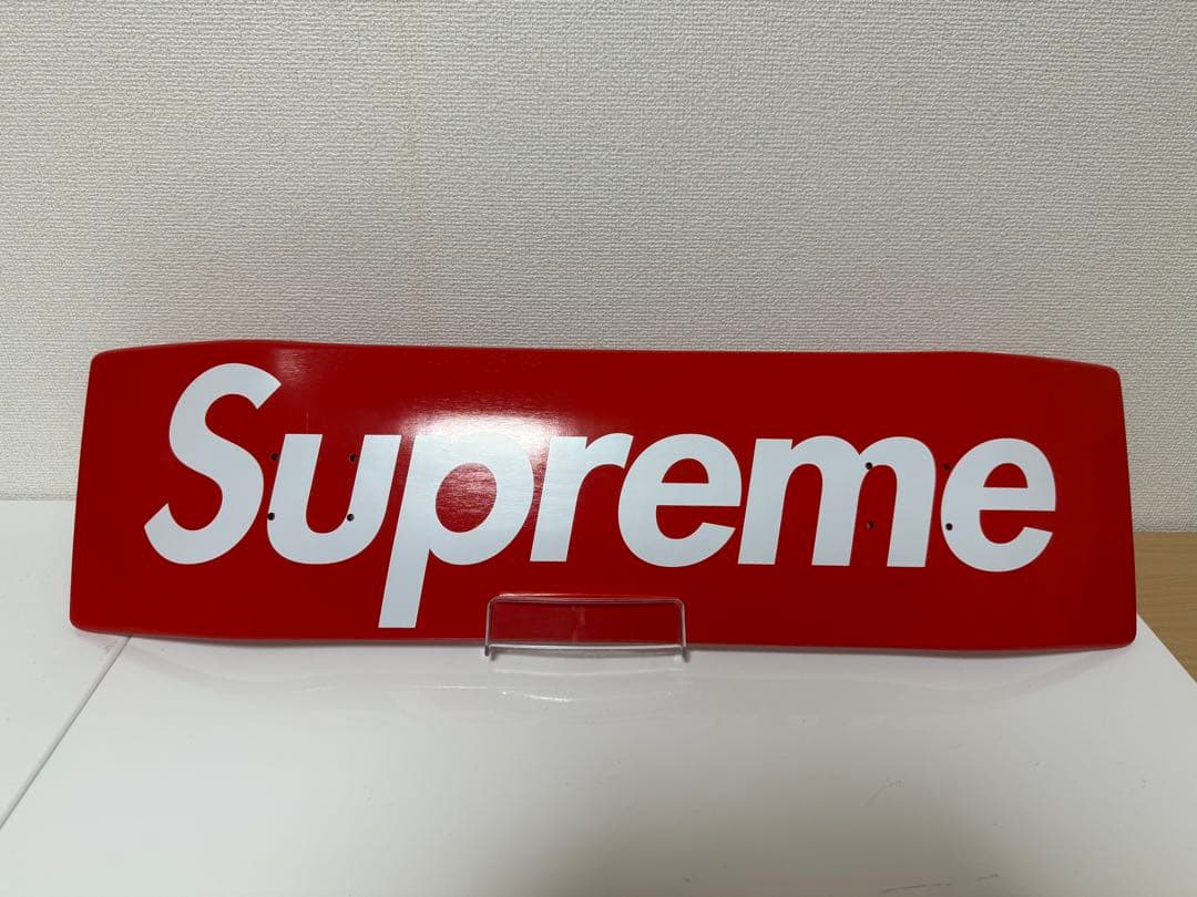Supreme22SSアンカットボックスロゴスケートボード レッド