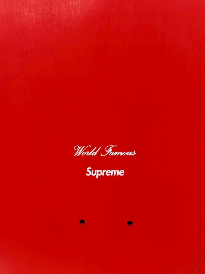 Supreme22SSアンカットボックスロゴスケートボード レッド