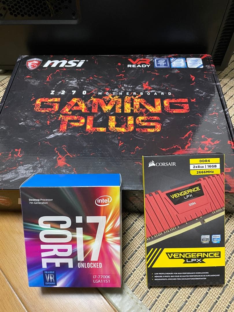 core i7 CPU + MSI Z270 マザーボード+メモリ16GBセット