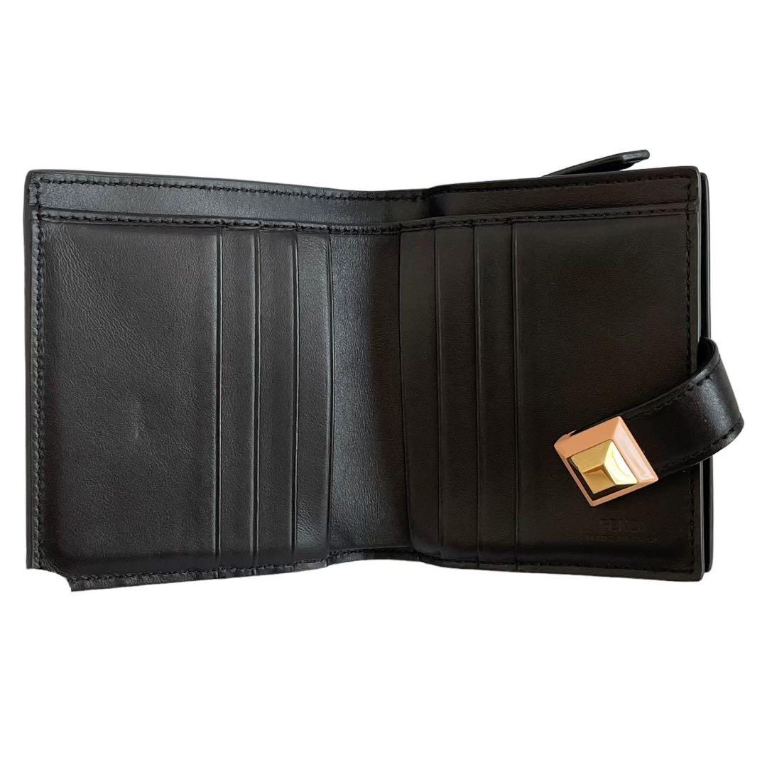 FENDI フェンディ 8M0386 二つ折り財布スタッズ コンパクトウォレット