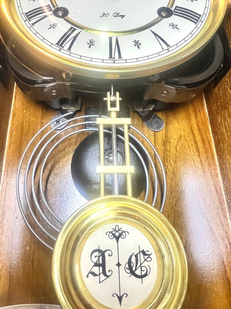 アリス愛知30DAY SuperLight振り子時計ゼンマイ掛け時計