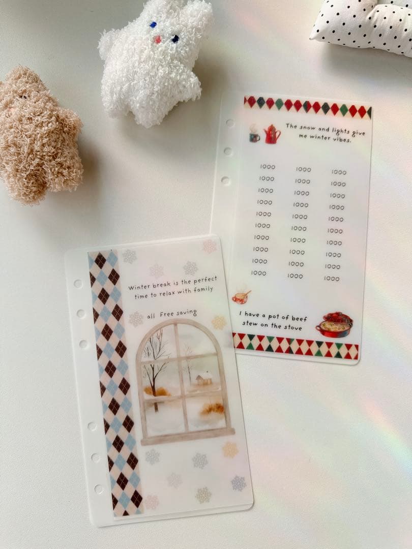 A6 refill Argyle check saving 1800円