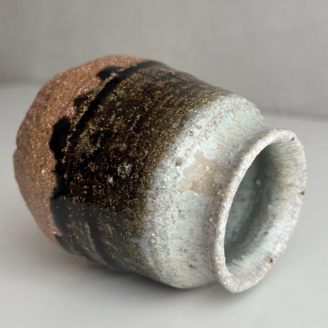 西岡小十 唐津 花器 朝鮮唐津 花入 共箱