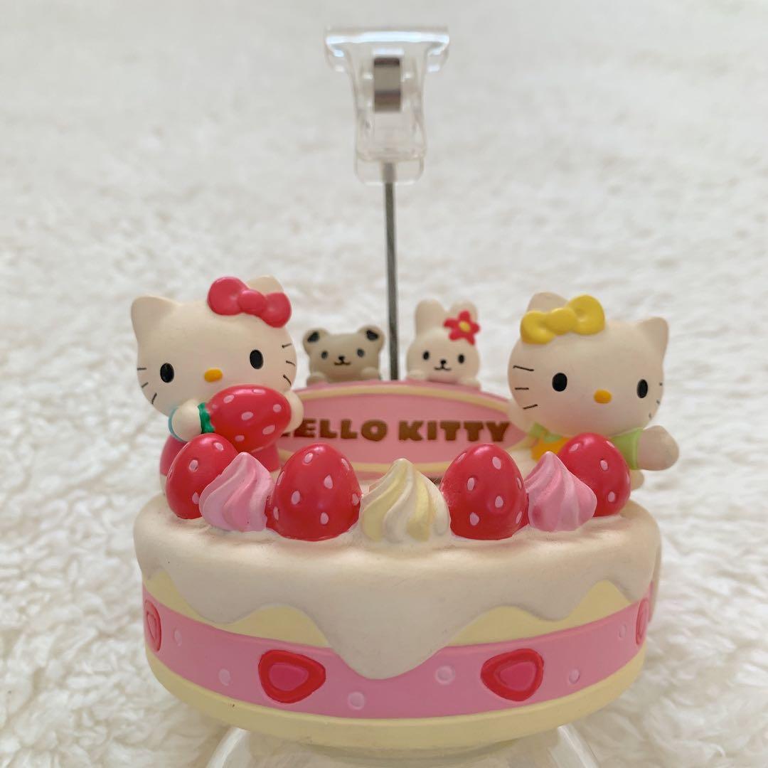 【希少レア】ハローキティ ケーキ型ジオラマ クリップスタンド