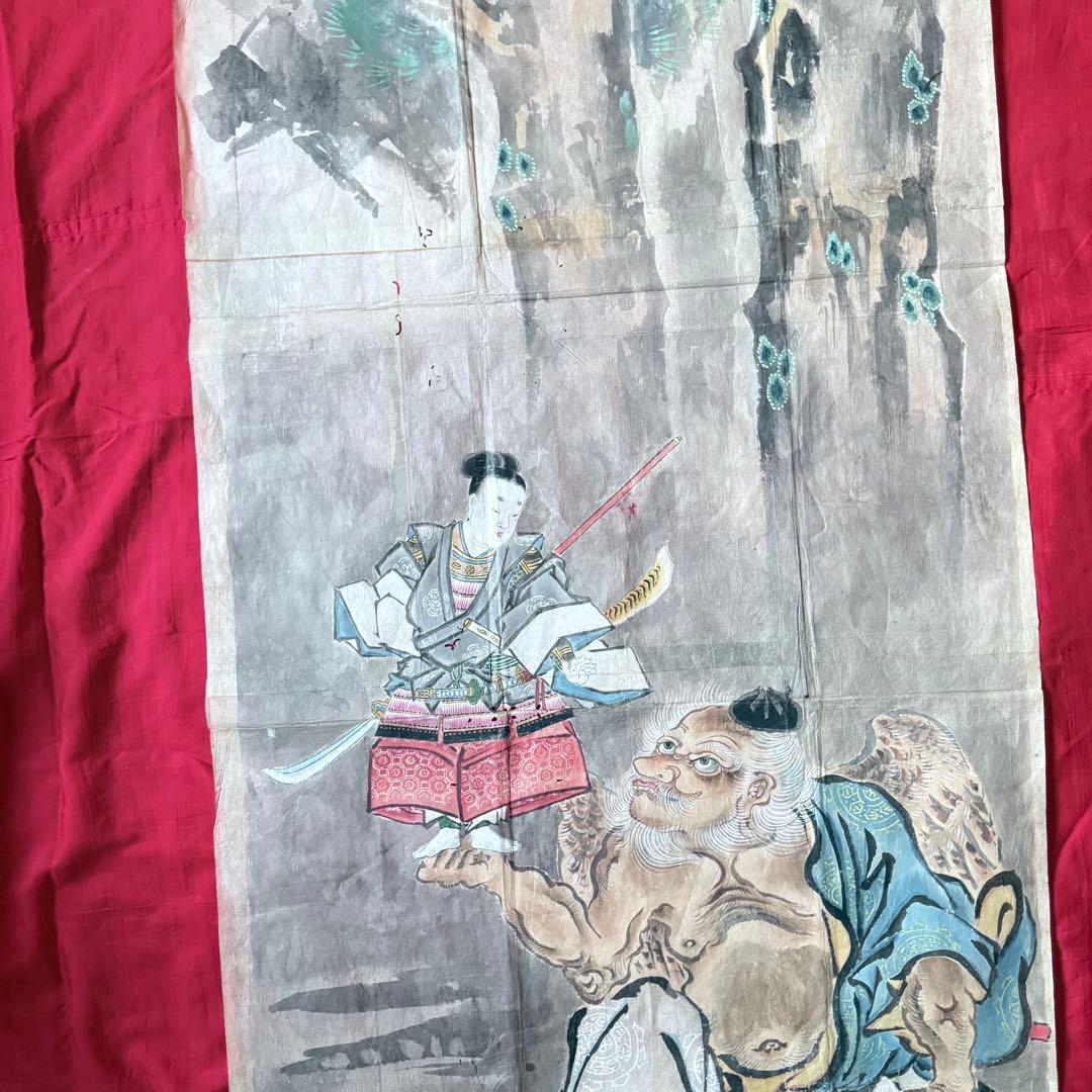 2168様感謝‼️超絶江戸期粉本「牛若丸と天狗と天狗、唐獅子、仙人』ほか肉筆10点