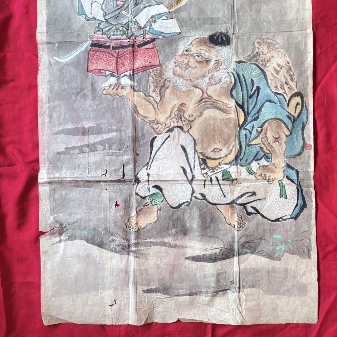 2168様感謝‼️超絶江戸期粉本「牛若丸と天狗と天狗、唐獅子、仙人』ほか肉筆10点