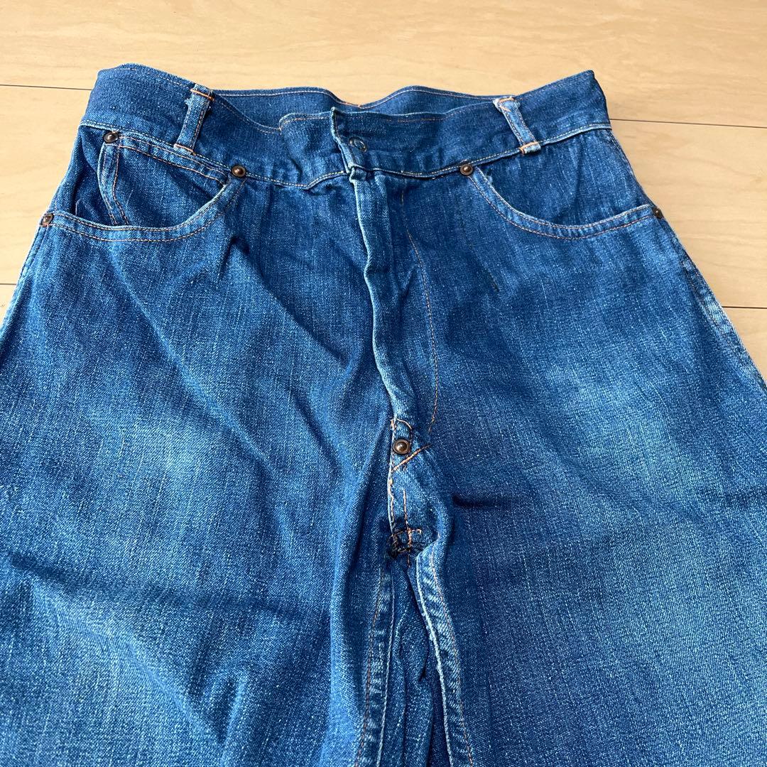 40s〜 kids TEXAN ビンテージ デニムパンツ UFOリベット 縦落ち