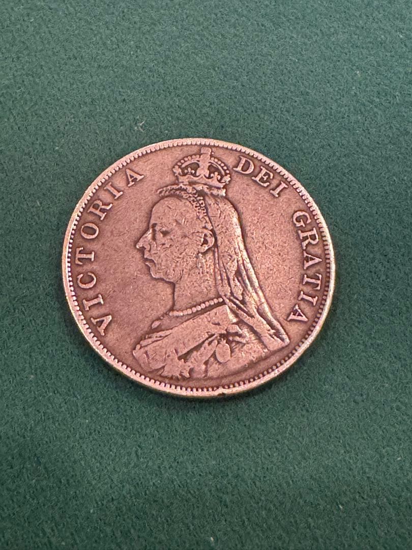 ダブルフローリン銀貨　美品　1890年①