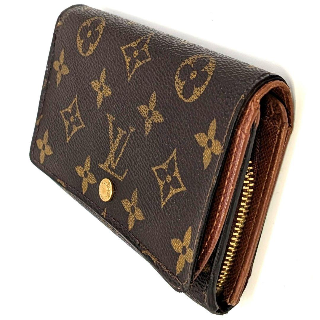 ルイヴィトン モノグラム ビエ トレゾール L字型ファスナー 折り財布 A85