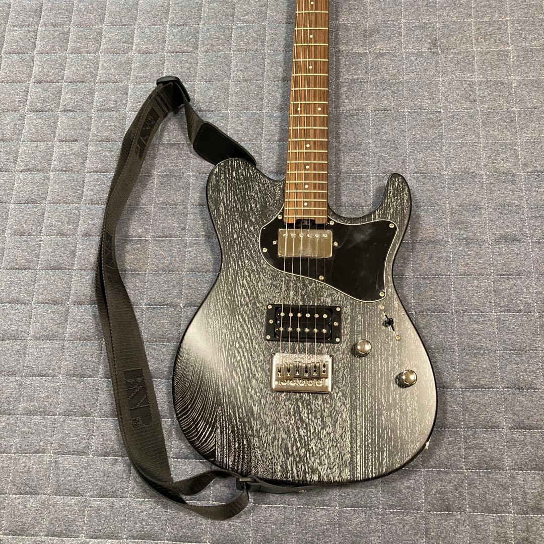 wifol！エレキギターGrass Roots ブラック ストラップ付き