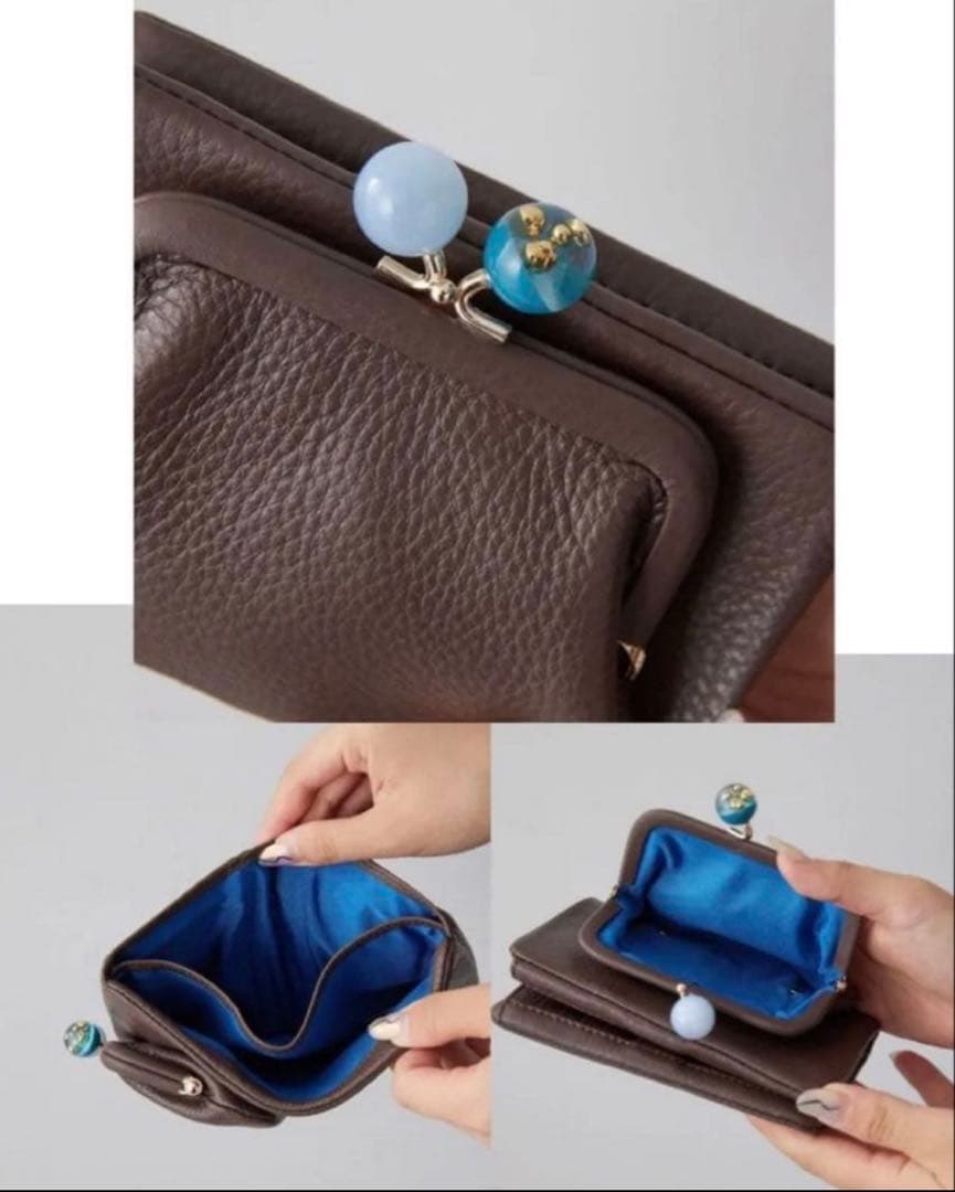 未使用　ear PAPILLONNER イアパピヨネ がま口折り財布