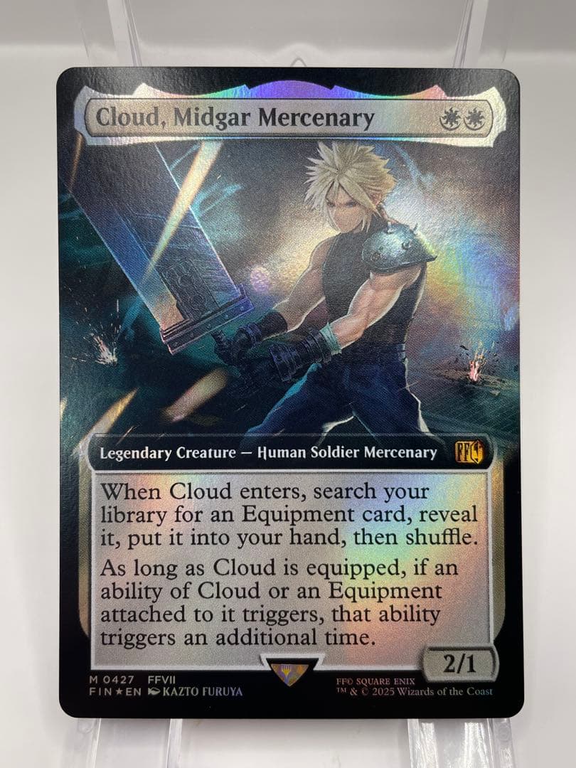 バンドル限定 mtg ミッドガルの傭兵、クラウド 英語 FOIL FF ②