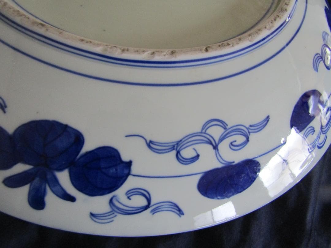 次代に残してほしい一品　伊万里べろ藍大皿　明治（A301)