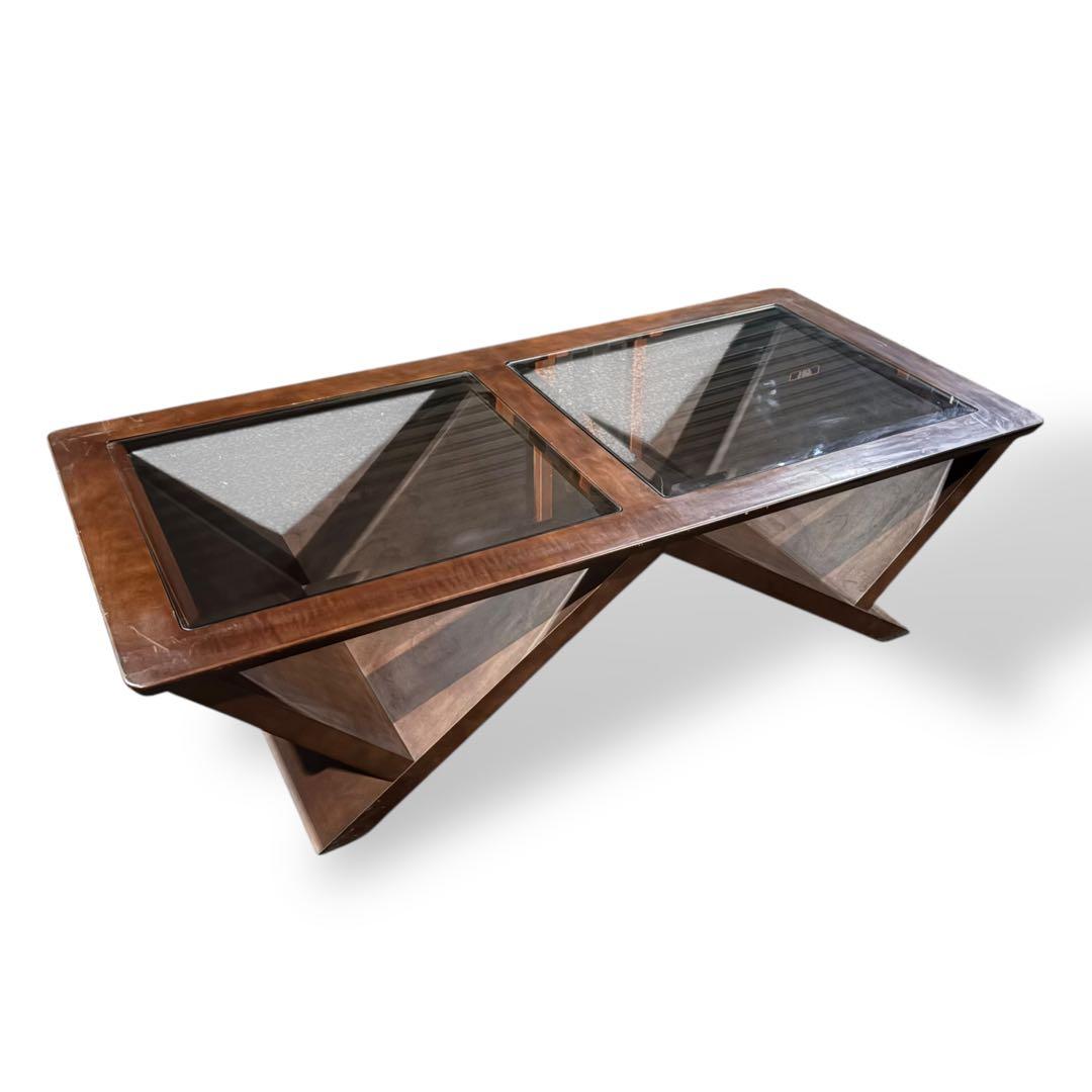 マルニ 木工 ガラス天板 ローテーブル｜モダンデザイン