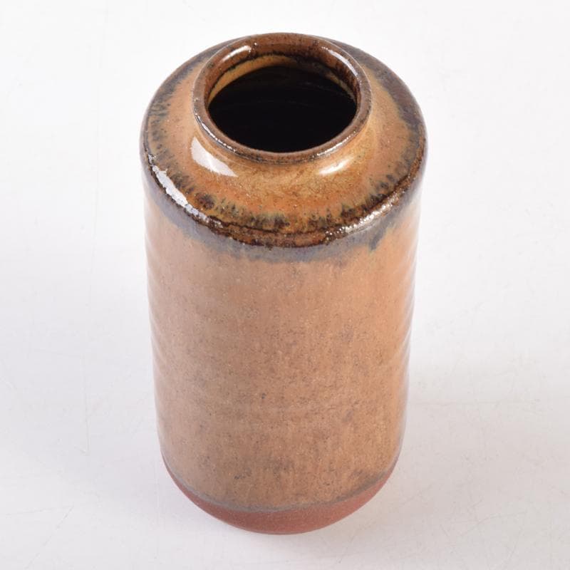 茶道具　高取焼　肩衝茶入　在銘　仕覆付　共箱　V　7028