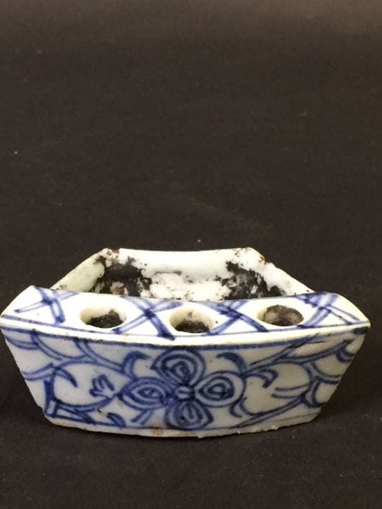 ペン立て墨壺 染付 清時代 古美術