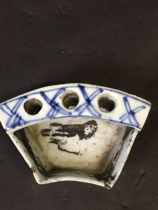 ペン立て墨壺 染付 清時代 古美術