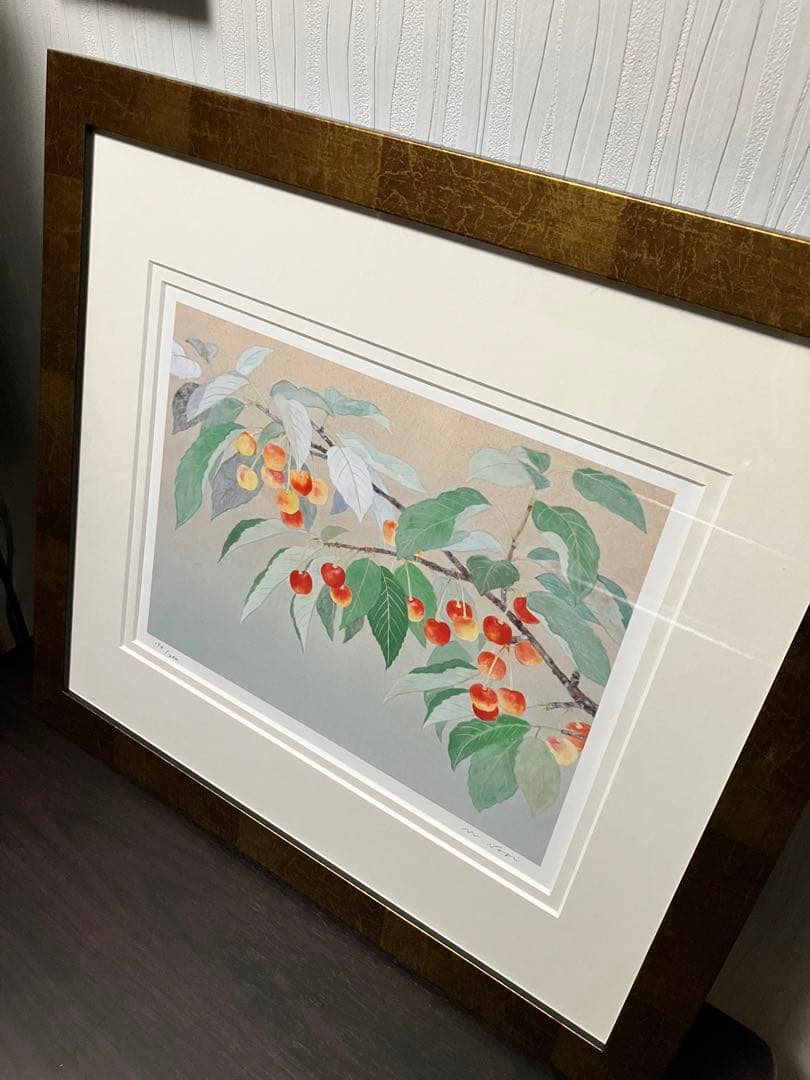 絵画　絵　古美術　新品　野地美樹子　桜桃　美術品　骨董品　古物