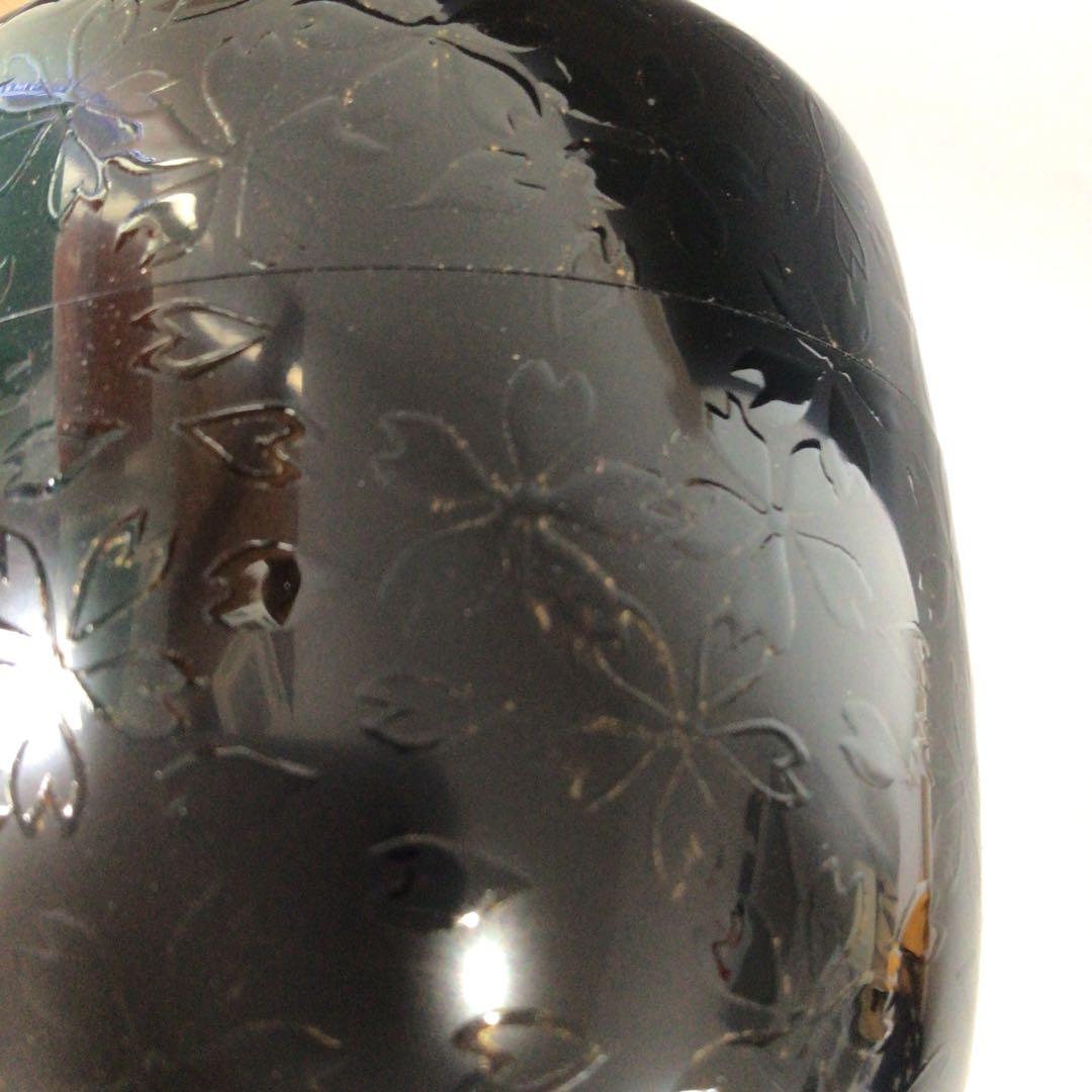 Ｒ８９３　棗　『漆匠　前端春斎作』『夜桜蒔絵』『中棗』　共箱　茶道具