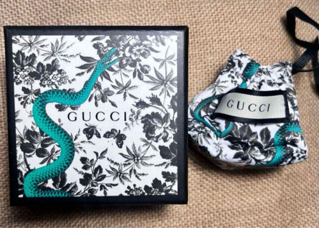 極美品‼️GUCCI 指輪　燻‼️インターロッキングワイドリング　20号
