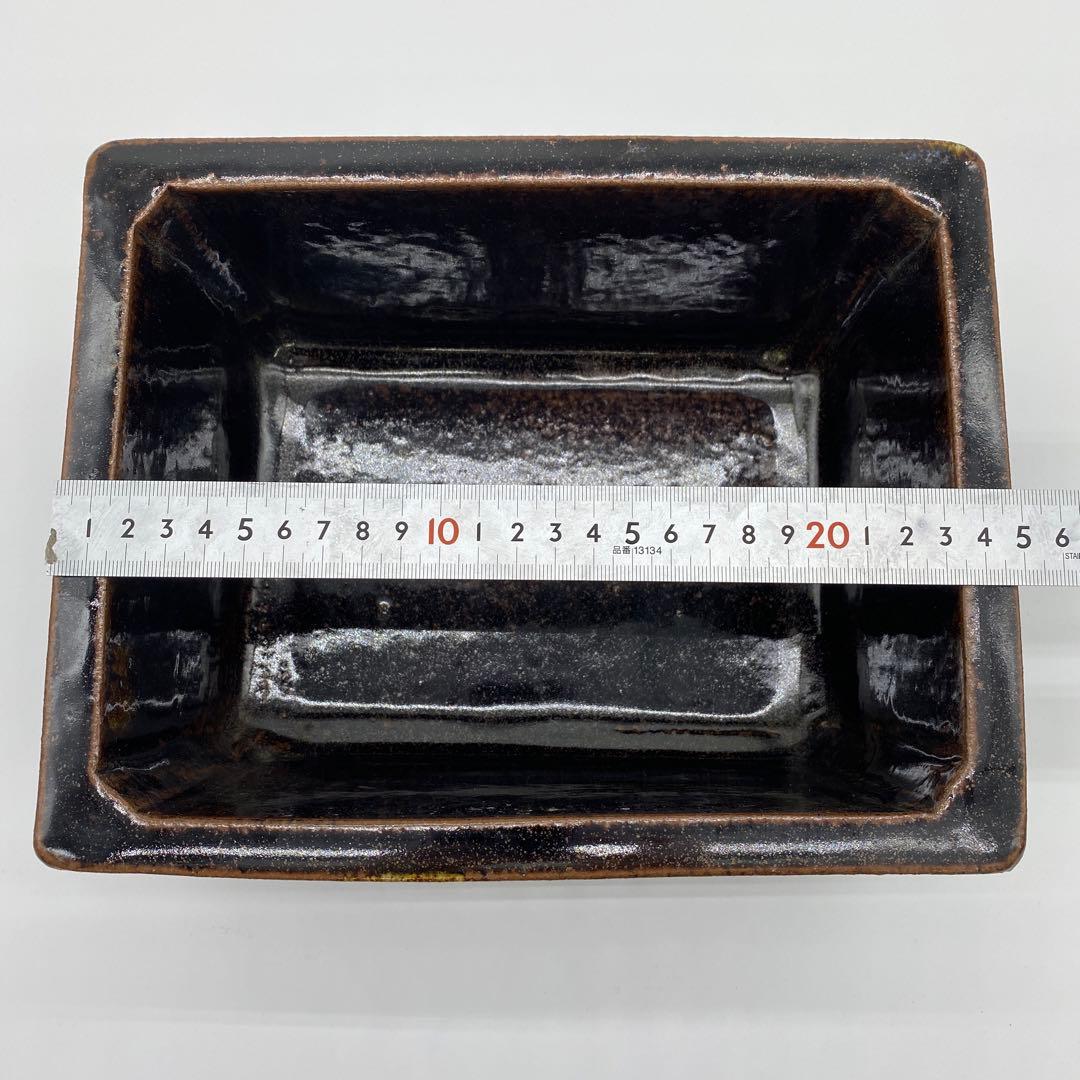 会津本郷焼 宗像窯 にしん鉢 高さ:12.8㎝ ニシン鉢 角鉢 陶器 陶芸 焼物