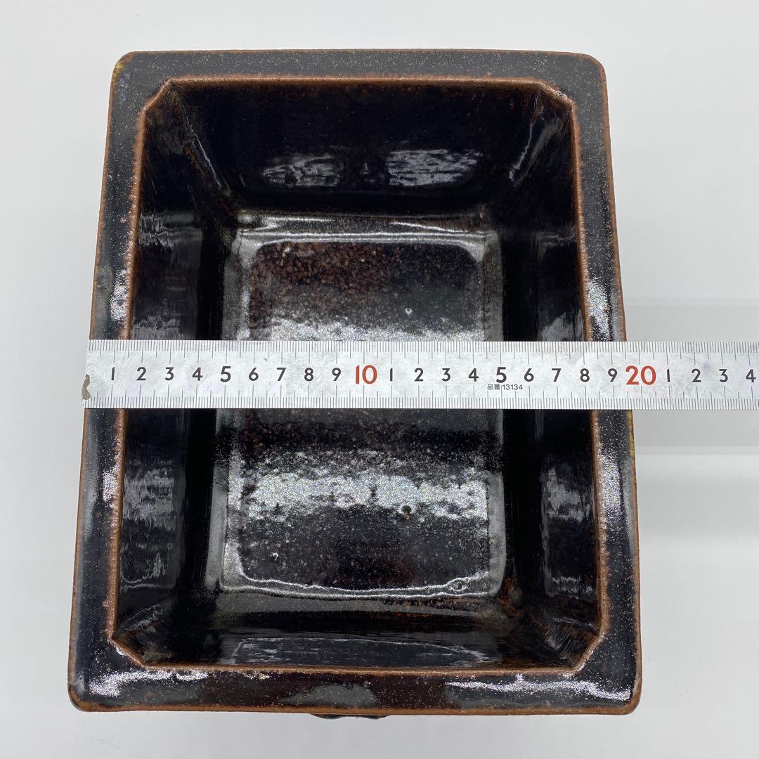 会津本郷焼 宗像窯 にしん鉢 高さ:12.8㎝ ニシン鉢 角鉢 陶器 陶芸 焼物