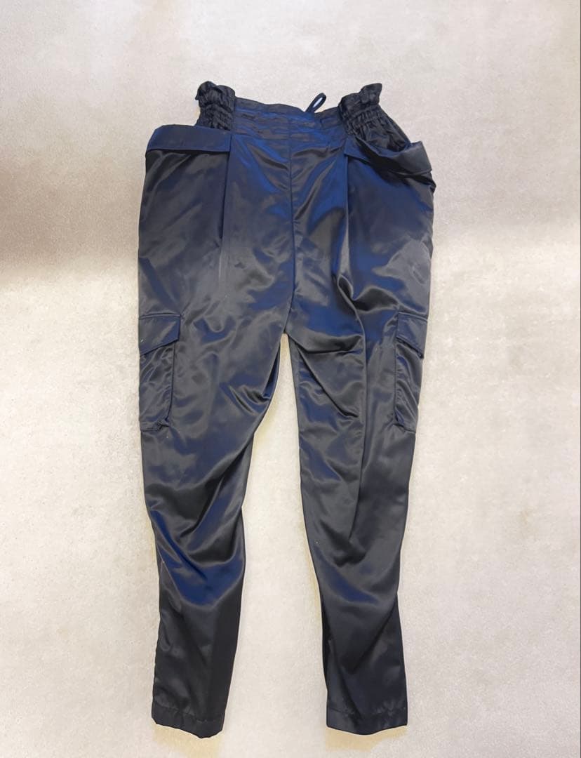 NOIR KEI NINOMIYA サテン　カーゴパンツ　ブラック　S