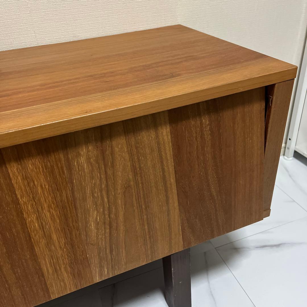 ウッドブラウン 木製テレビ台 3引き出し