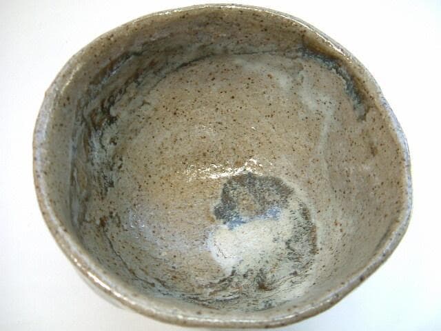 茶碗■「福田常雄作」 扁 ゆがみ白雪釉抹茶碗 箱 小振り 白釉 お茶道具 作家物